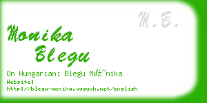 monika blegu business card